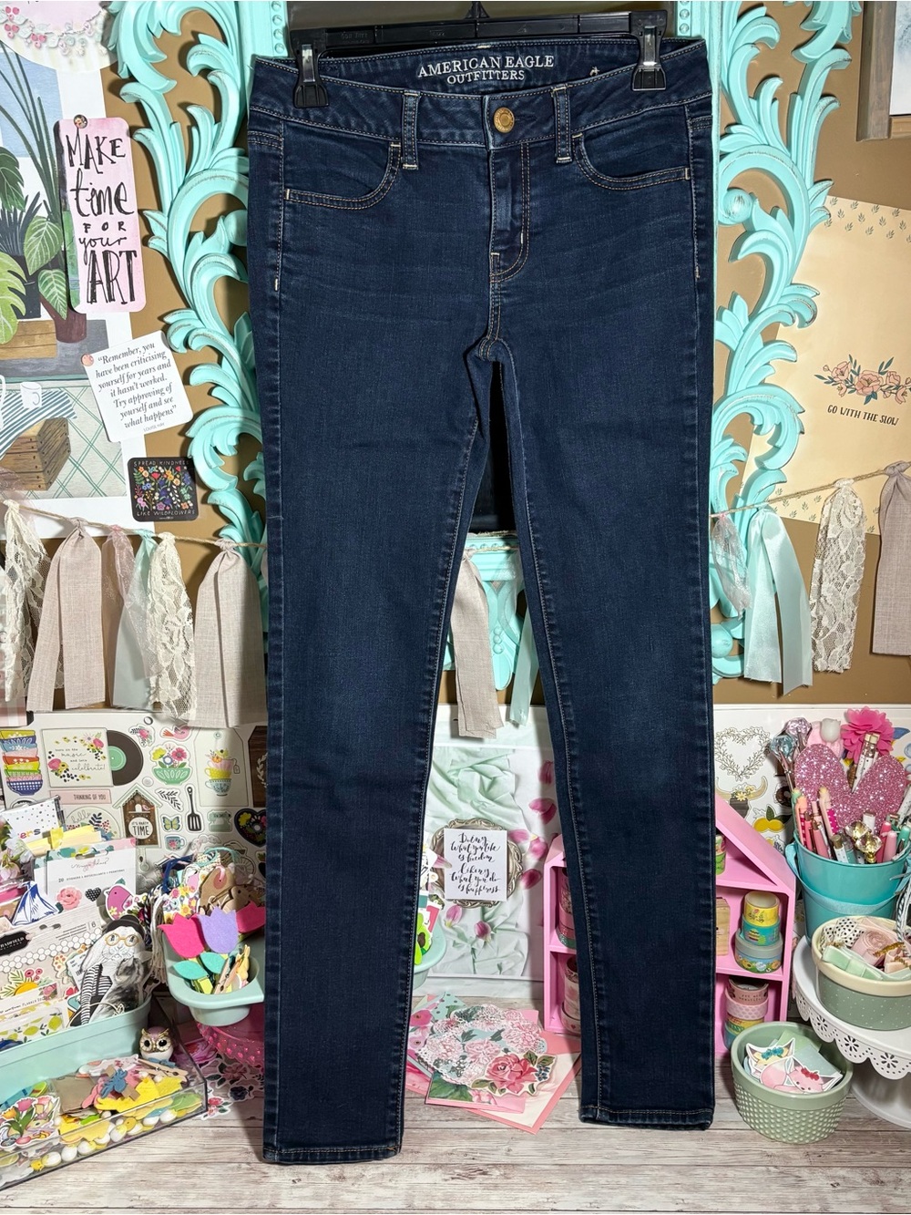 American Eagle Dark Denim Low Rise Jegging Women’s Size 2 Regular AEO Jeans Fall